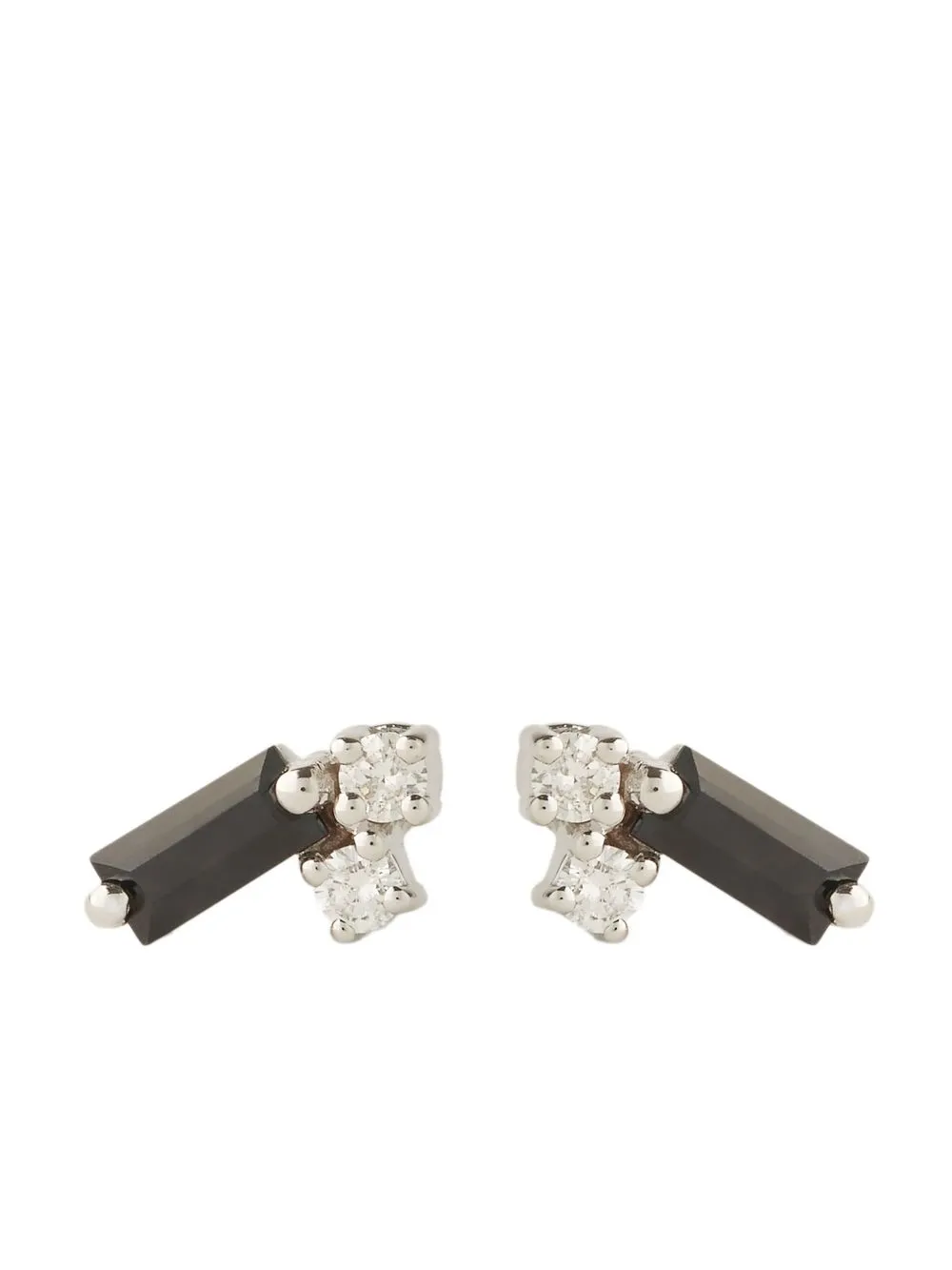 

Suzanne Kalan 18kt white gold diamond and black sapphire earrings - Silver