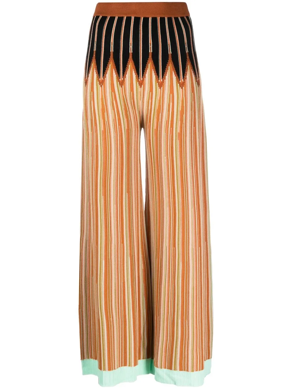 

Forte Forte graphic-print wide-leg trousers - Orange