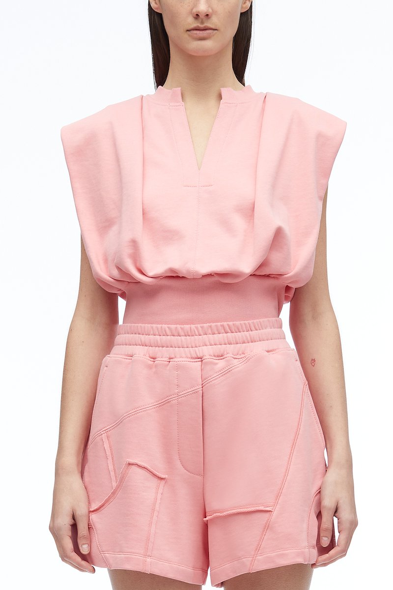 Sleeveless French Terry Top, null- 1