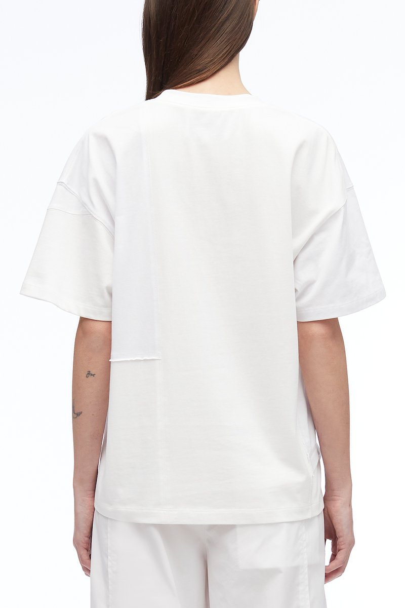 Deconstructed Jersey Crewneck T-Shirt-white #1 Deconstructed Jersey Crewneck T-Shirt, null- 3