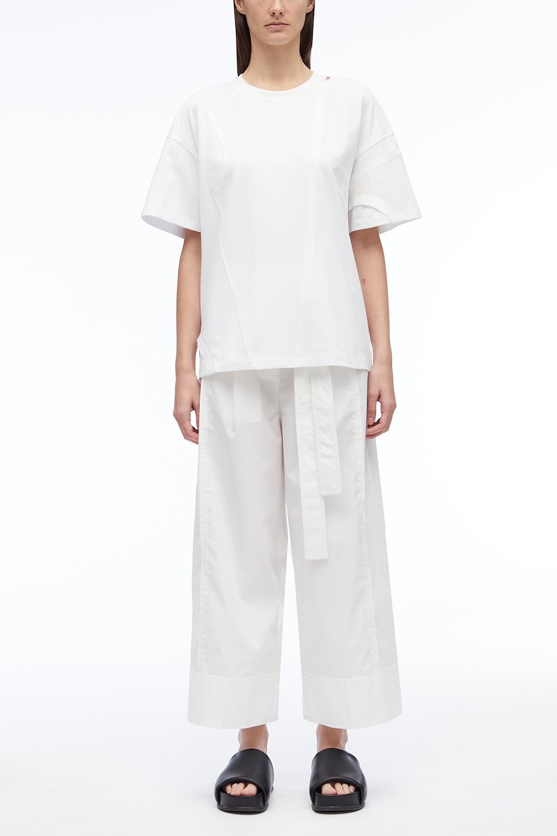 Deconstructed Jersey Crewneck T-Shirt-white #0 Deconstructed Jersey Crewneck T-Shirt, null- 0
