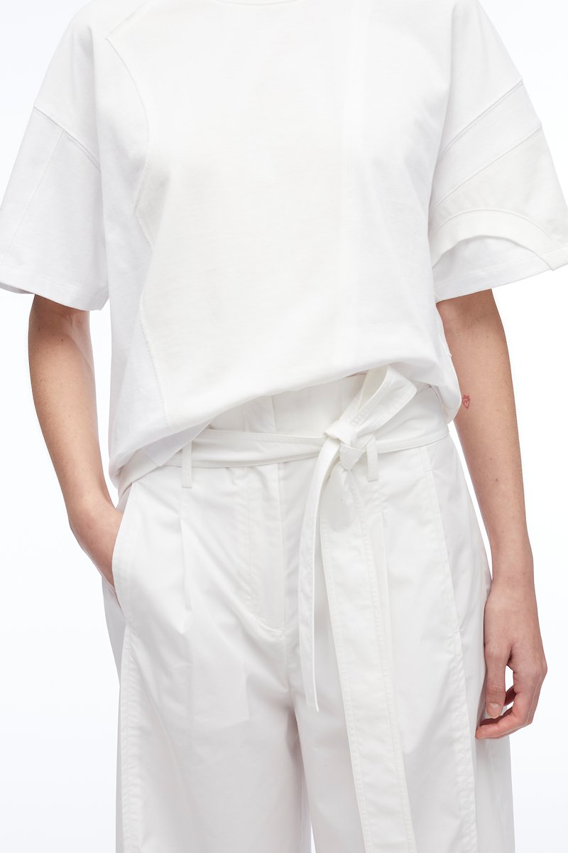 Deconstructed Jersey Crewneck T-Shirt-white #0 Deconstructed Jersey Crewneck T-Shirt, null- 4