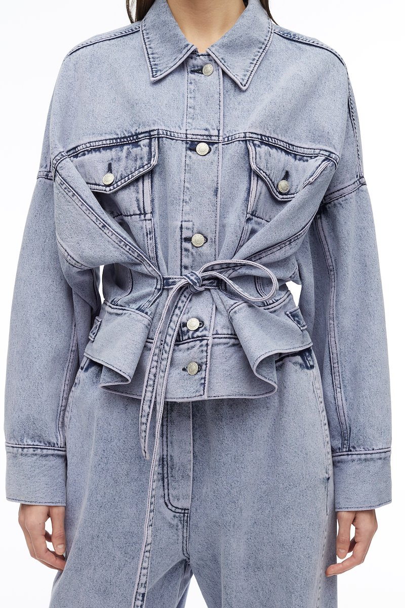 Overdyed Denim Boxy Jacket-blue #1 Overdyed Denim Boxy Jacket, null- 5