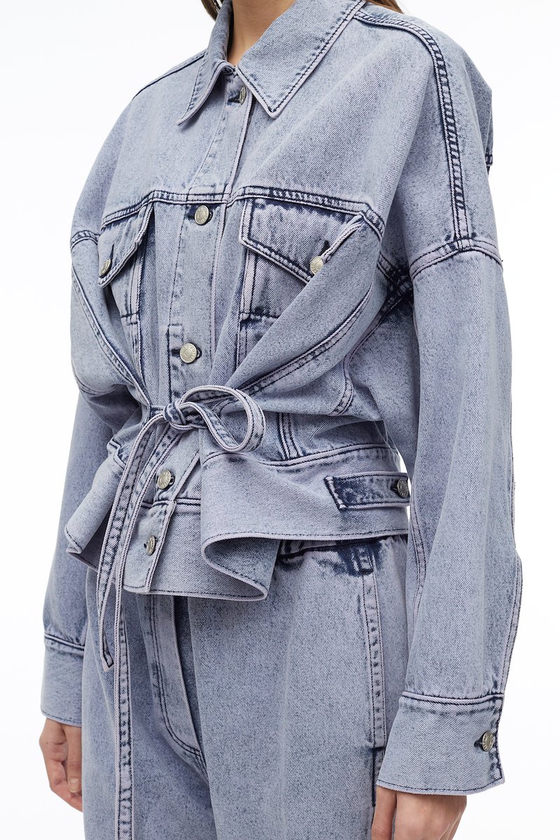 Overdyed Denim Boxy Jacket-blue #0 Overdyed Denim Boxy Jacket, null- 4