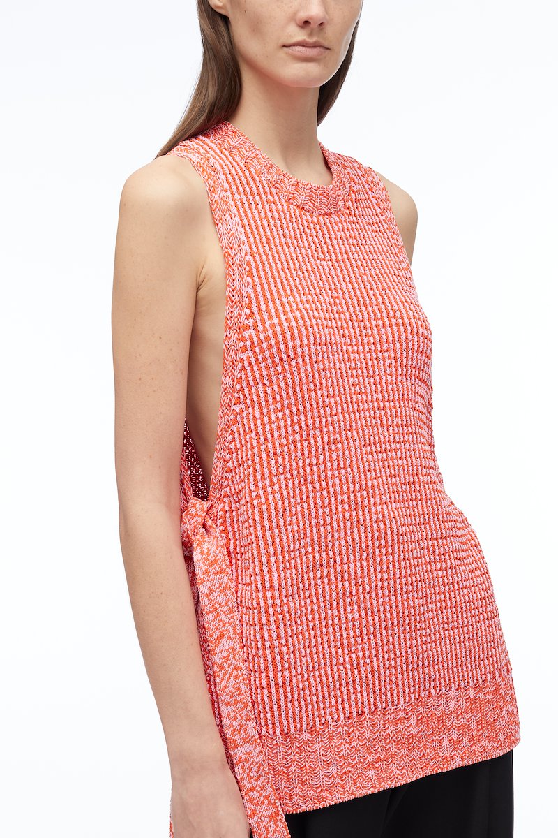 Textured Sleeveless Pullover-pink #0 Textured Sleeveless Pullover, null- 4