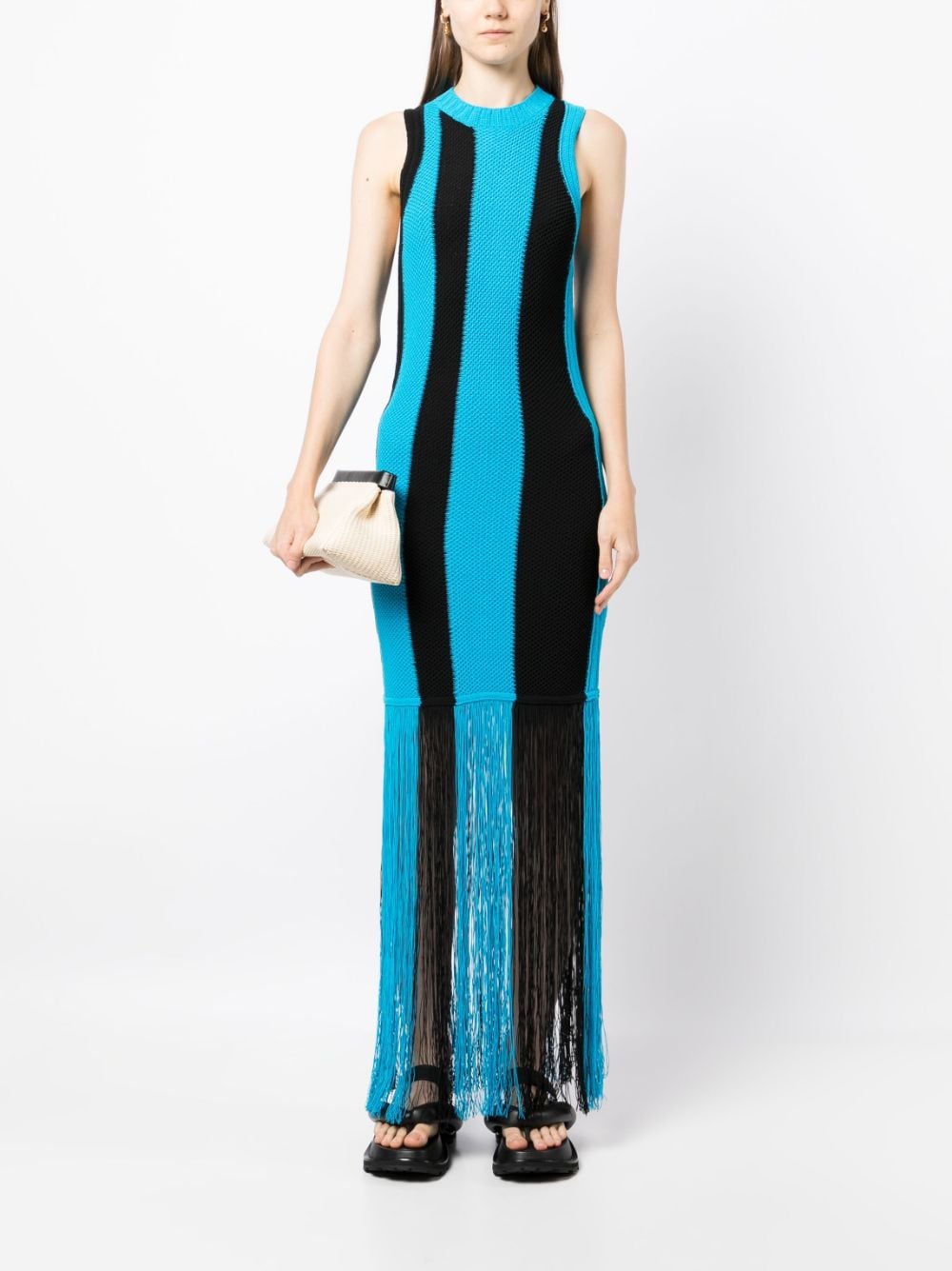 3.1 Phillip Lim fringed sleeveless dress - Blauw