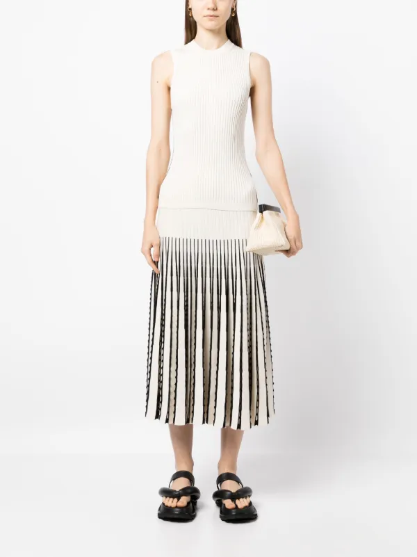 3.1 Phillip Lim - 3.1 Phillip Lim ニットトップス(袖なし) 3.1 Phillip Lim リブニット ノースリーブトップ | ホワイト