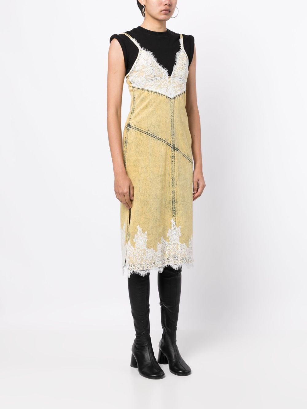 3.1 Phillip Lim lace-detail Denim Dress - Farfetch