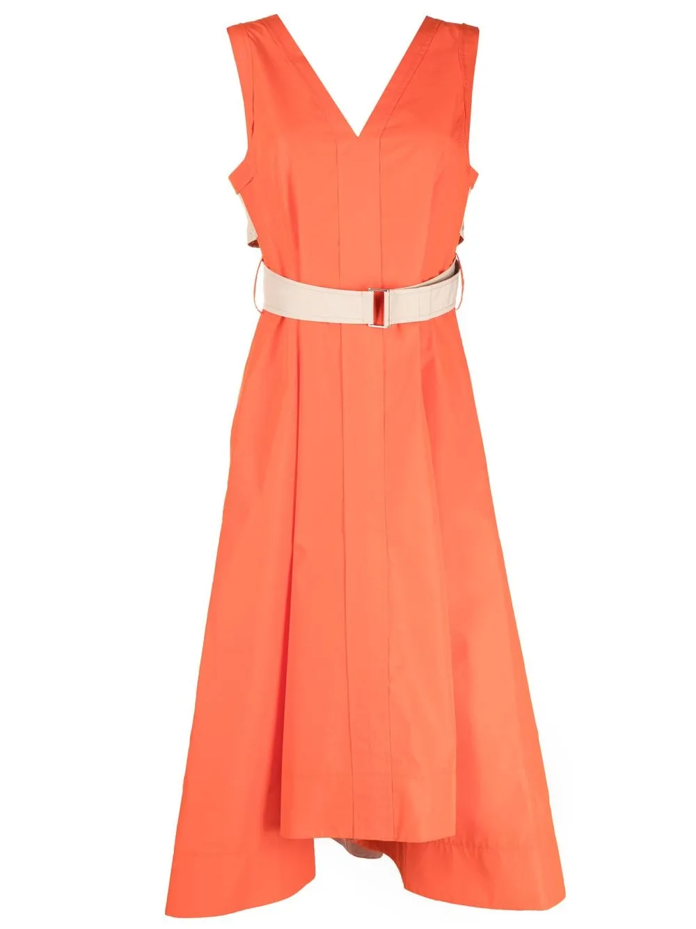 

3.1 Phillip Lim V-neck sleeveless flared dress - Orange