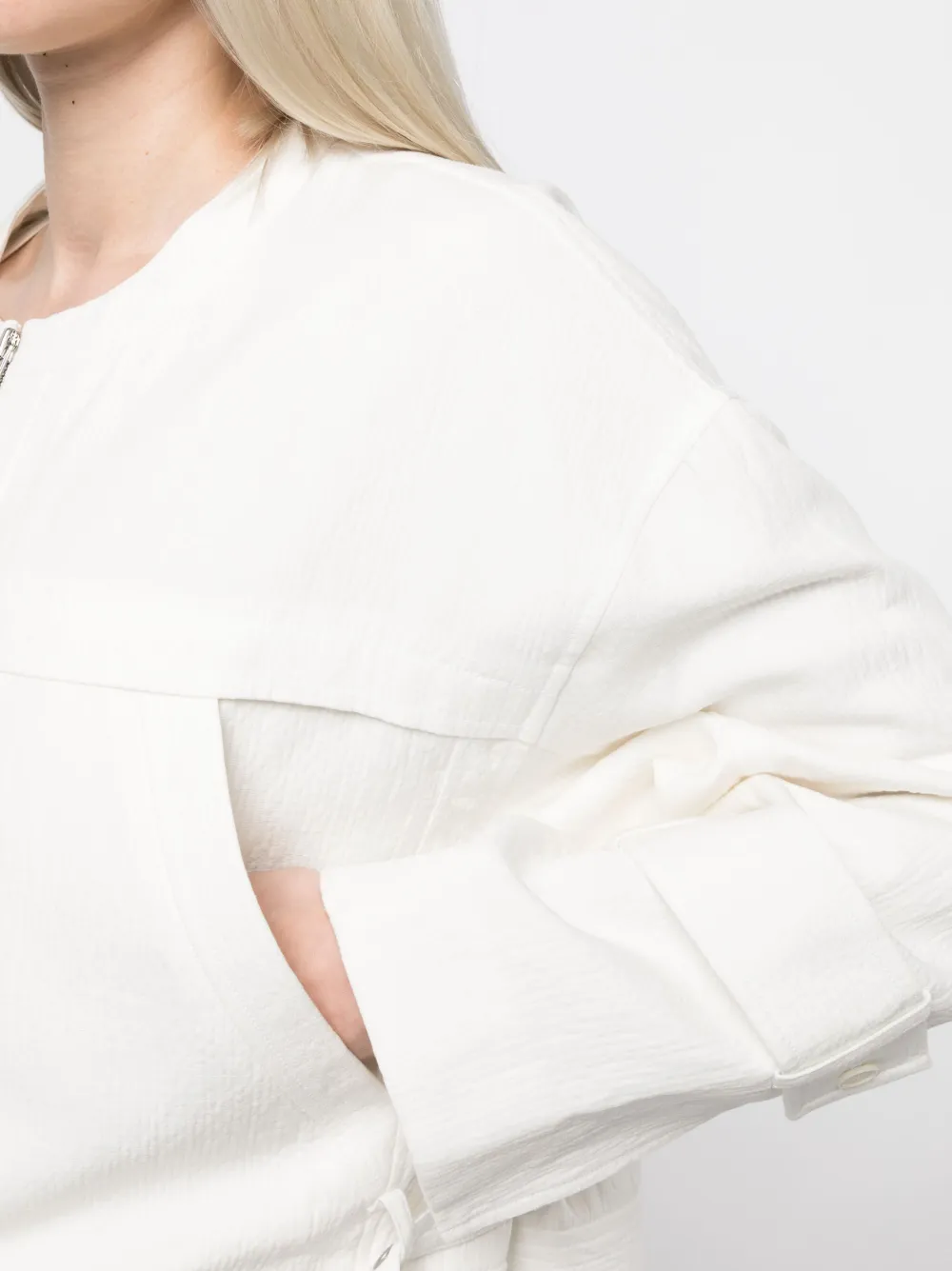 Boxy Cotton-Linen Utility Jacket