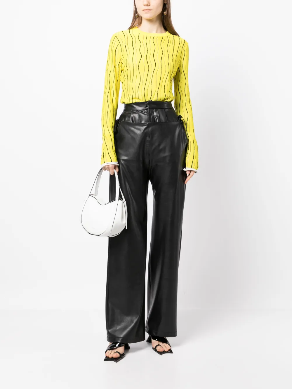 3.1 Phillip Lim Trui met jacquard - Geel