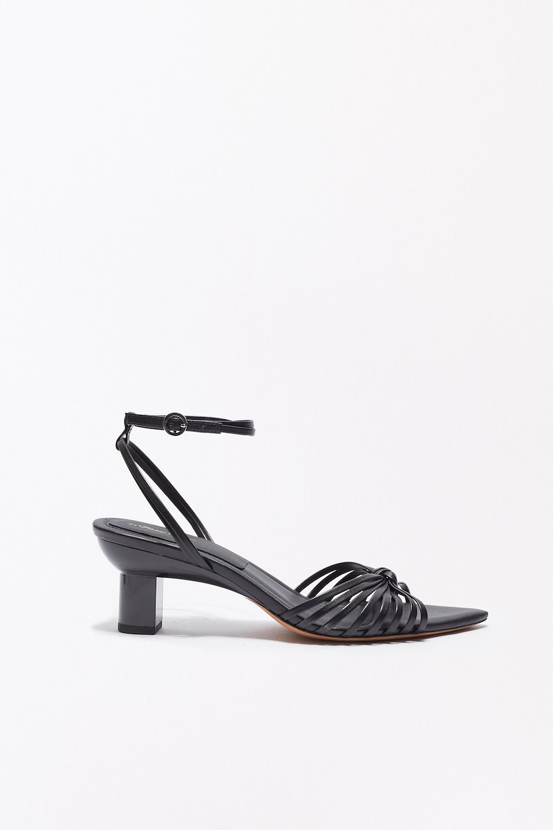 Verona Sandal-black #0 Verona Sandal, Verona 60mm leather sandals from 3.1 PHILLIP LIM featuring black, calf leather, branded leather insole, open toe, buckle-fastening ankle strap and mid block heel.- 0