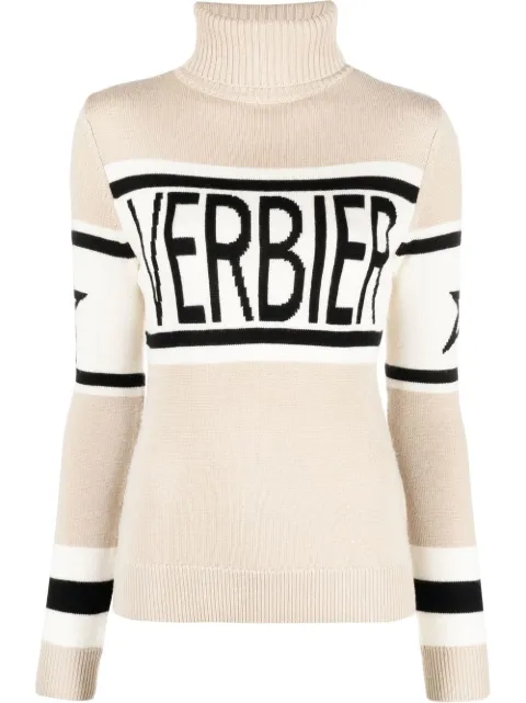 Perfect Moment intarsia-knit roll-neck jumper 