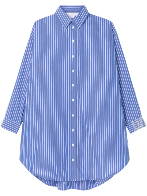 AZ FACTORY x Lutz Huelle Parachute pinstriped cotton shirt dress