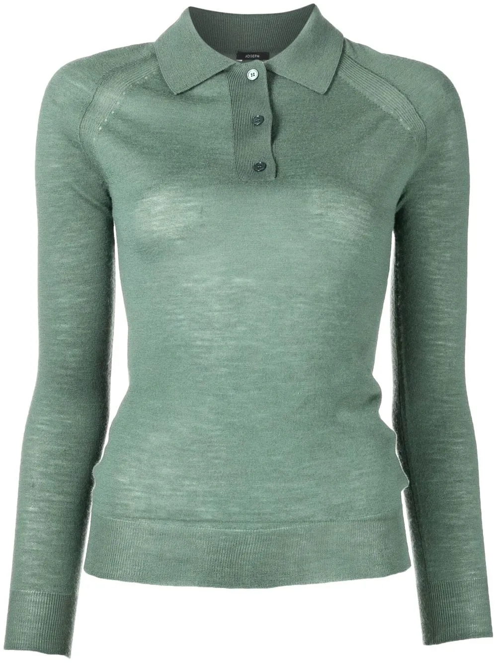 

JOSEPH button-placket knit jumper - Green