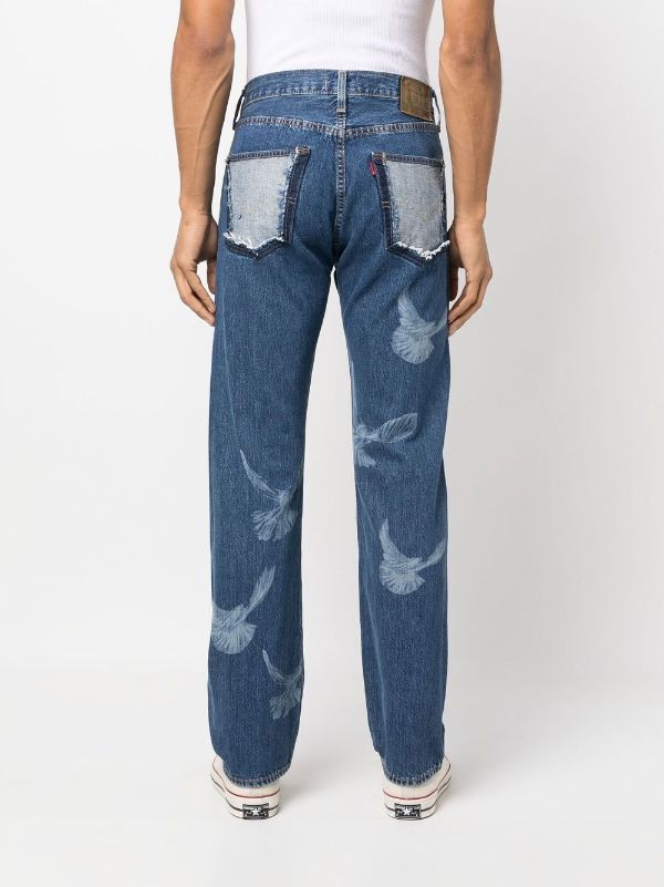 Levi's x  graphic-print straight-leg Jeans - Farfetch