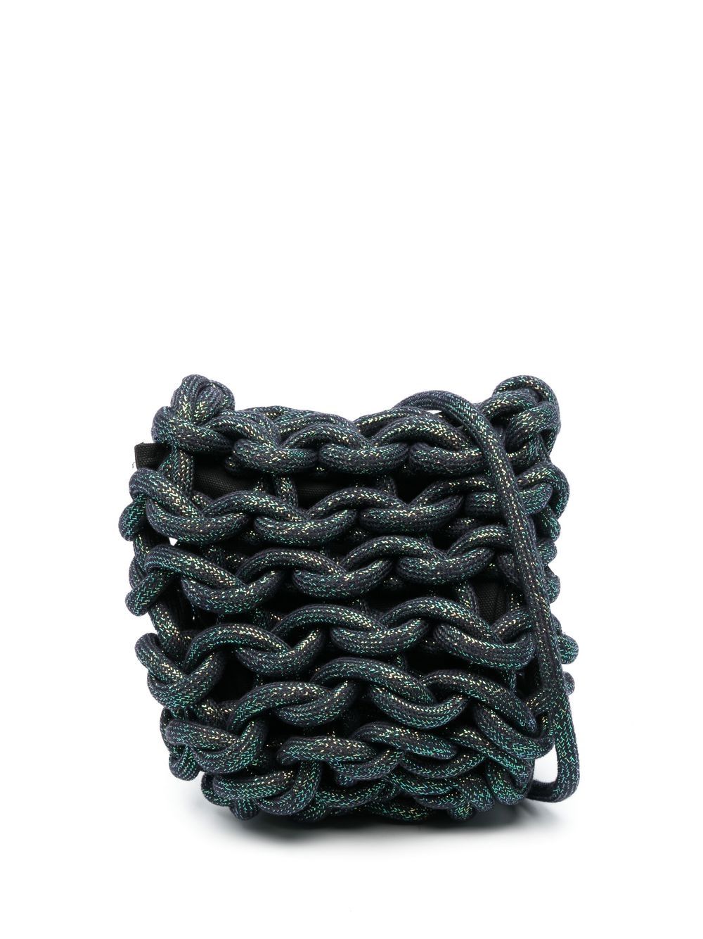 Alienina rope-weaved crossbody bag - Blue