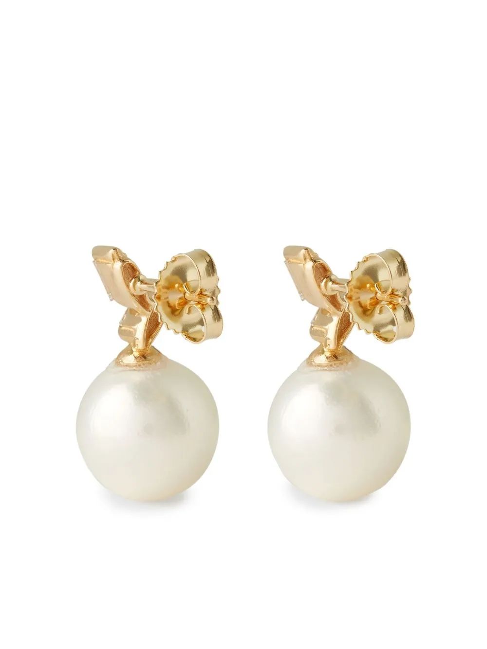 

Suzanne Kalan 18kt yellow gold pearl and diamond earrings