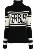Perfect Moment intarsia-knit roll-neck jumper - Black