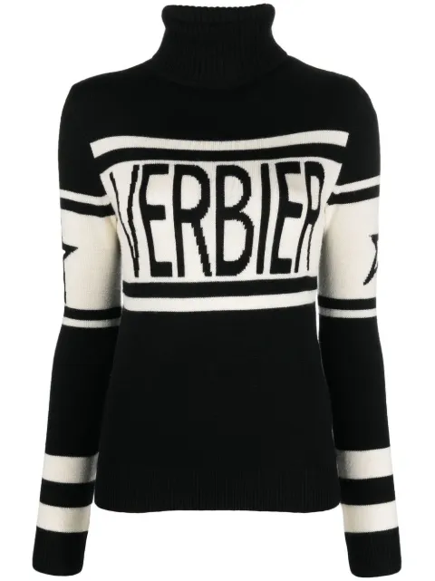Perfect Moment intarsia-knit roll-neck jumper 