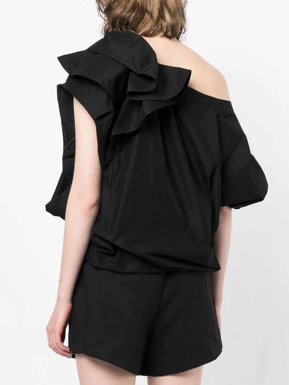 3.1 Phillip Lim Gathered-detail Off-shoulder Blouse In Black