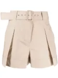 3.1 Phillip Lim pleat-detailing belted shorts - Neutrals