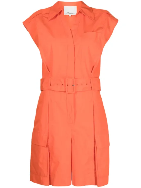 3.1 Phillip Lim sleeveless belted-waist playsuit