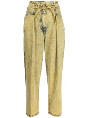 Pleated denim pants on sale womens