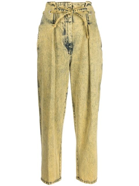 3.1 Phillip Lim dyed cropped pleated jeans