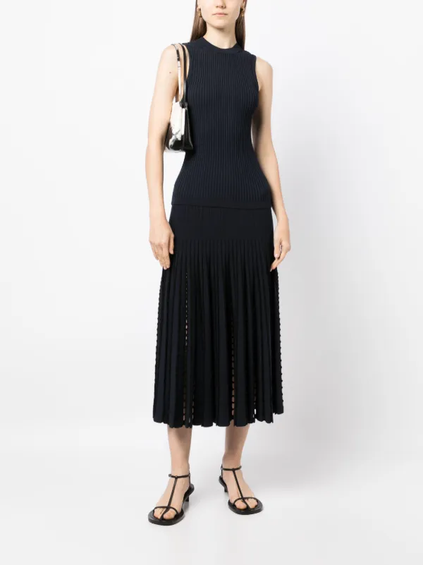 3.1 Phillip Lim リブニット ノースリーブトップ | ブルー