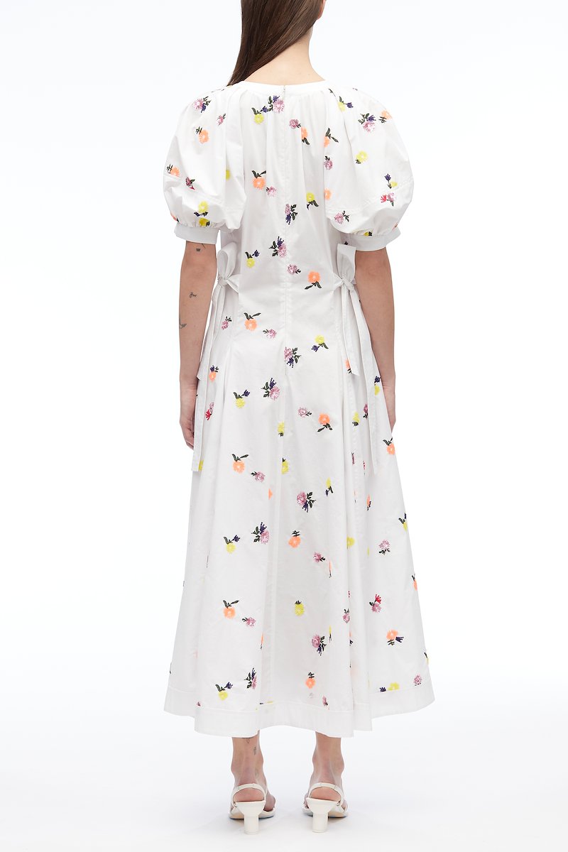 Sequin Embellished Puff Sleeve Midi Dress, null- 2