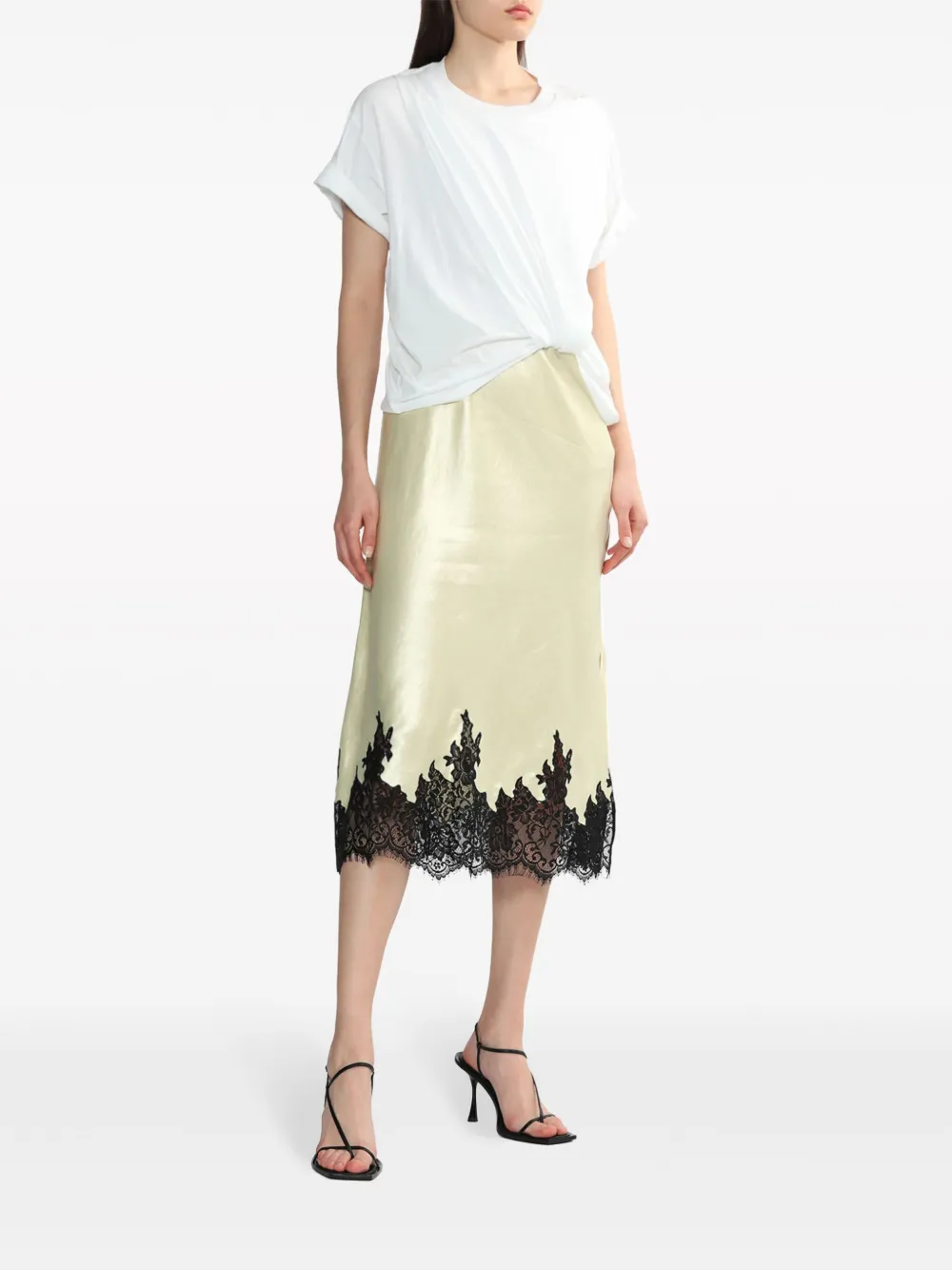 3.1 Phillip Lim T-shirtjurk met geknoopt detail - Beige