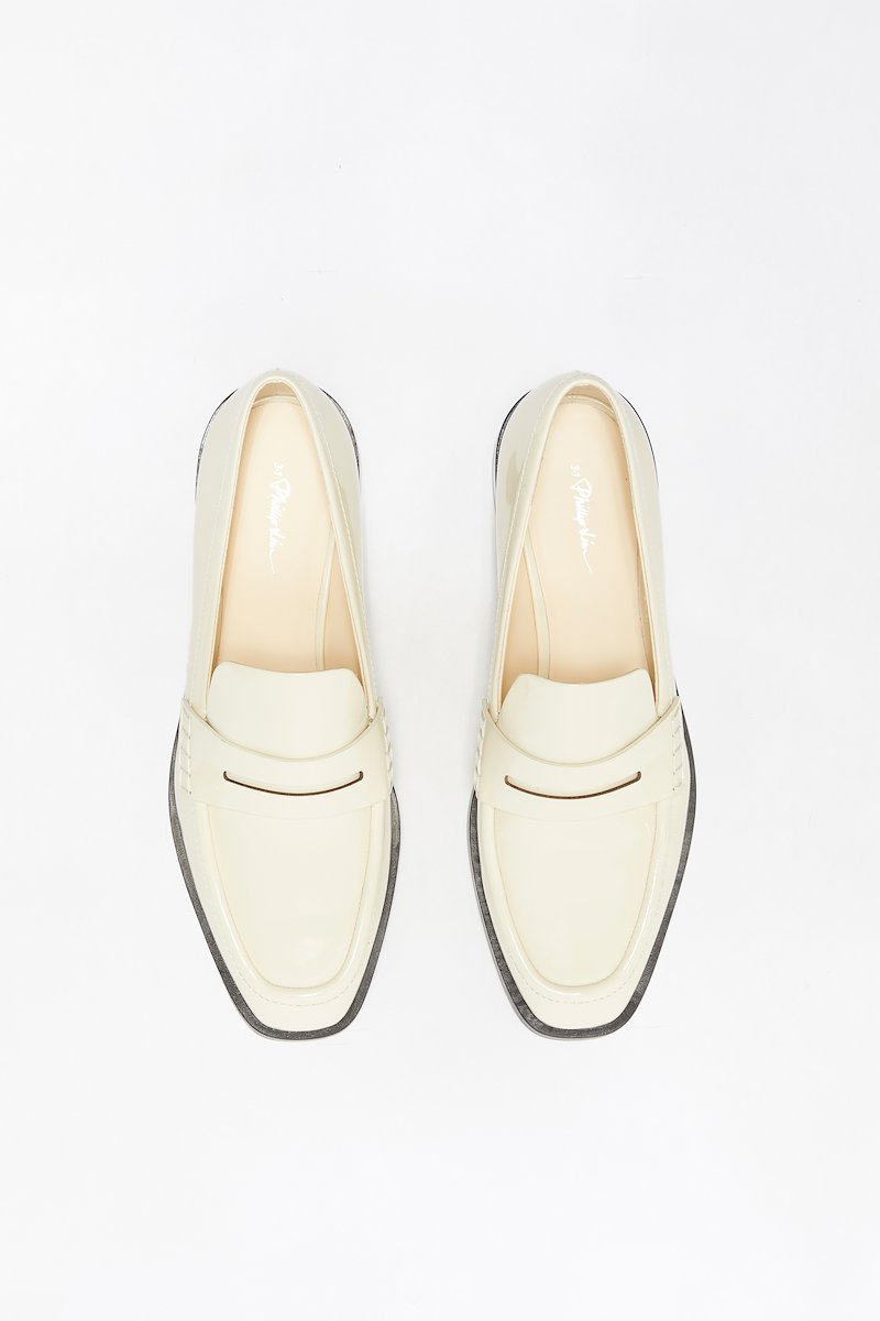 Alexa Penny Loafer-neutrals #1 Alexa Penny Loafer, Alexa penny loafers from 3.1 PHILLIP LIM featuring cream white, calf leather, branded insole, penny slot, almond toe, slip-on style and low heel.- 1