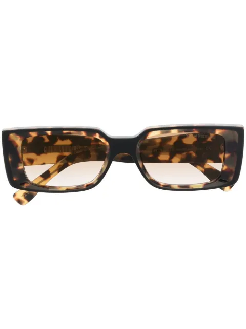 Cutler & Gross camouflage rectangle-frame sunglasses
