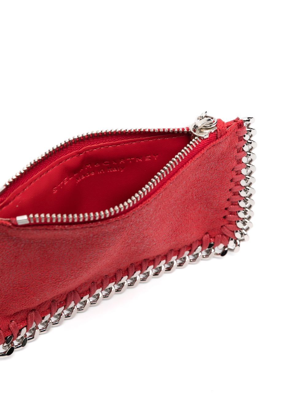 Shop Stella Mccartney Chain-link Faux-leather Purse In 红色