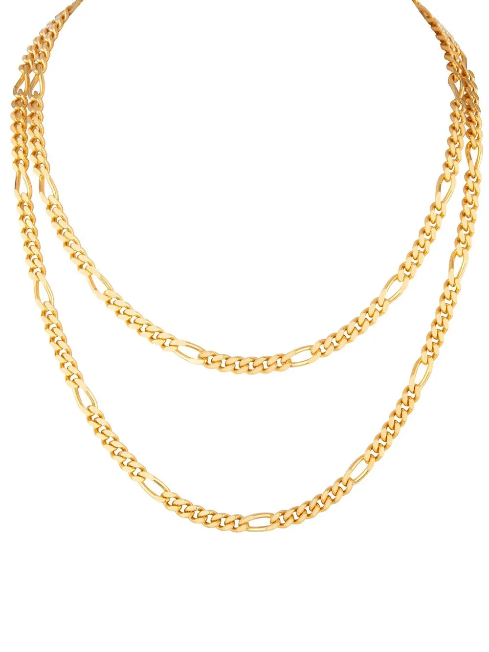 

Susan Caplan Vintage 1990s figaro-link chain necklace - Gold