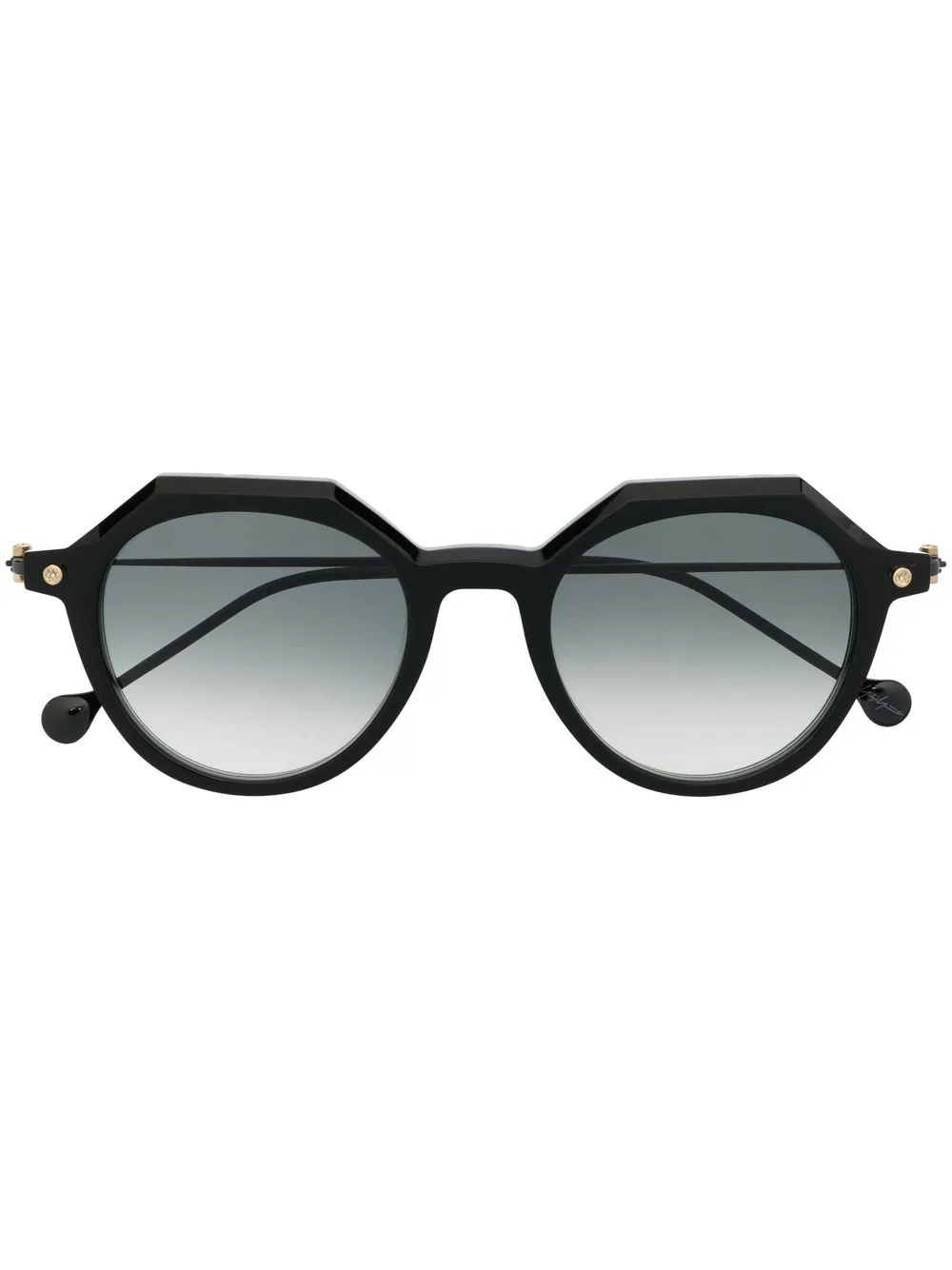 

Yohji Yamamoto geometric-frame sunglasses - Black