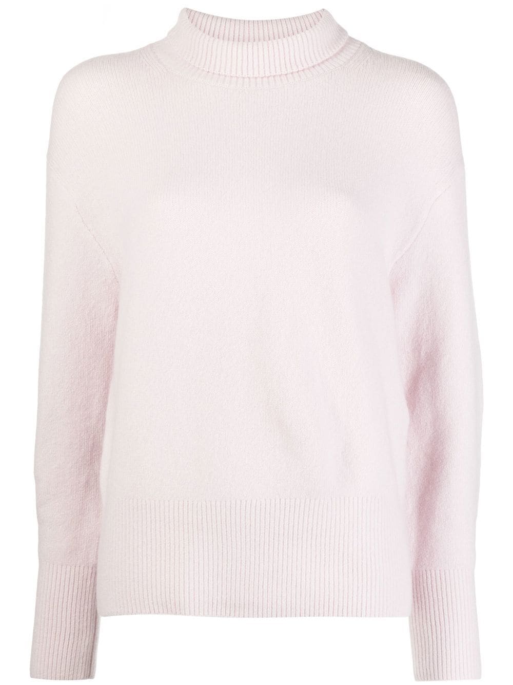 Vince Brushed-finish Roll-neck Sweater In Pink