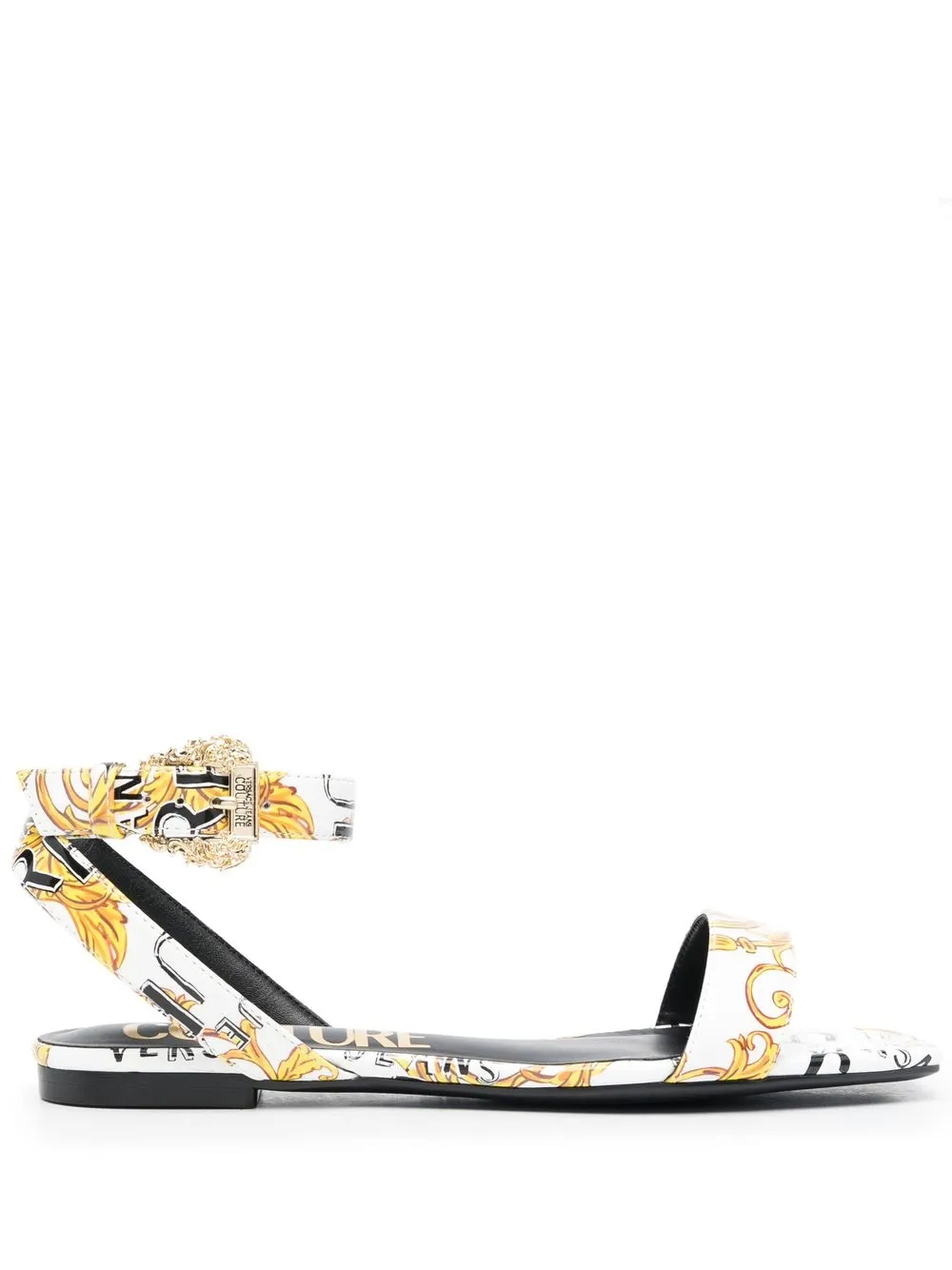 

Versace Jeans Couture sandalias con estampado Barocco - Blanco