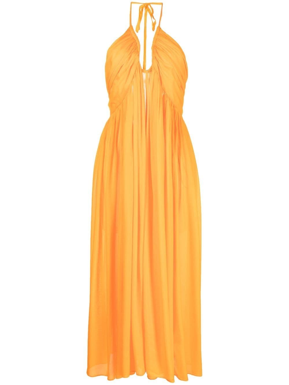 

Cult Gaia vestido largo Sloane - Naranja