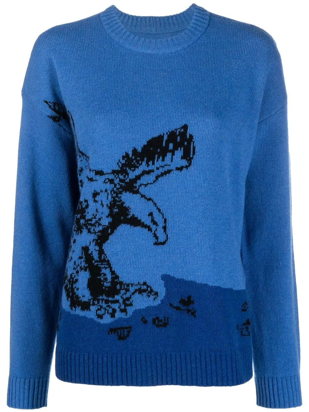 

Emporio Armani eagle print intarsia-knit jumper - Blue