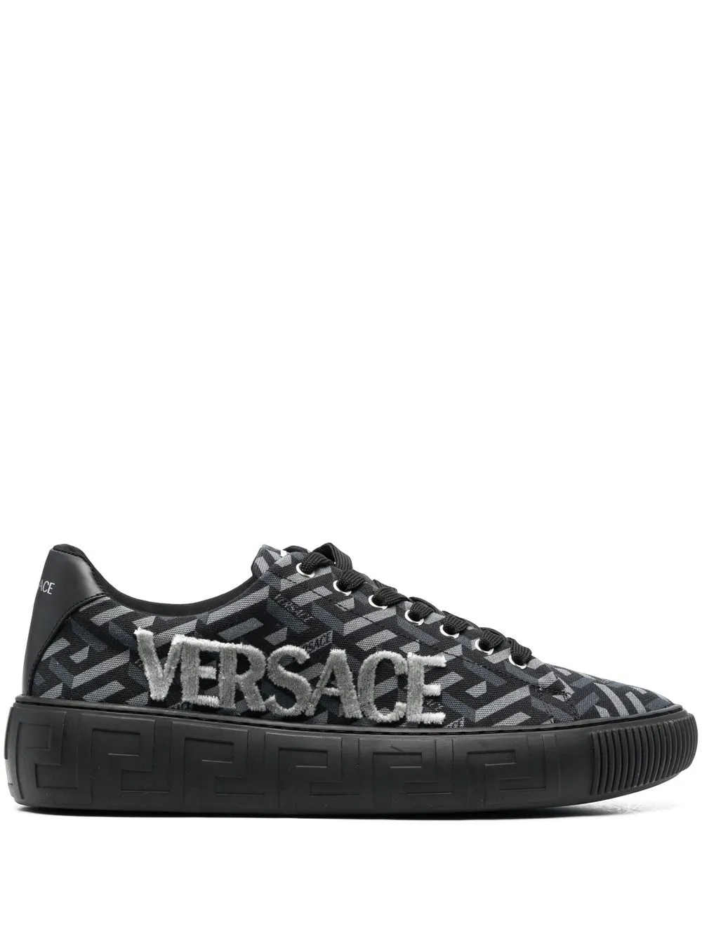 

Versace Greca-print sneakers - Black