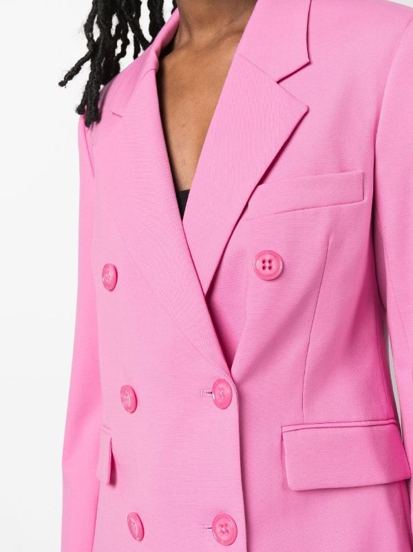 ZARA Fuchsia Double Breasted Tailored Coat XS S M L Bright Pink