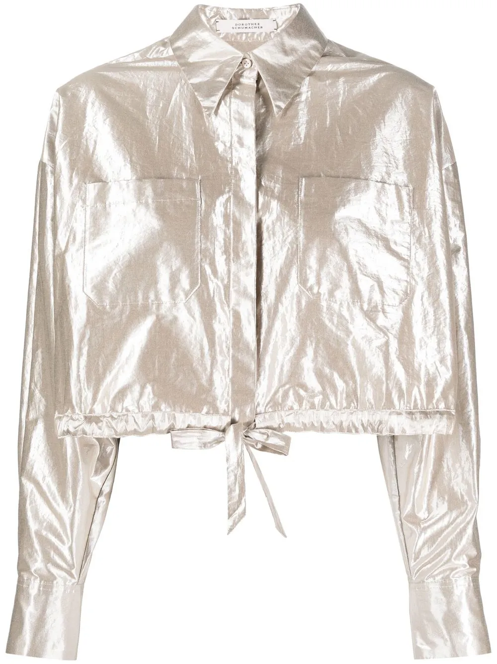 

Dorothee Schumacher metallic shirt jacket - Neutro