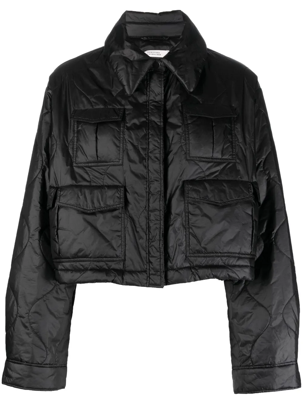 

Dorothee Schumacher cropped quilted jacket - Negro