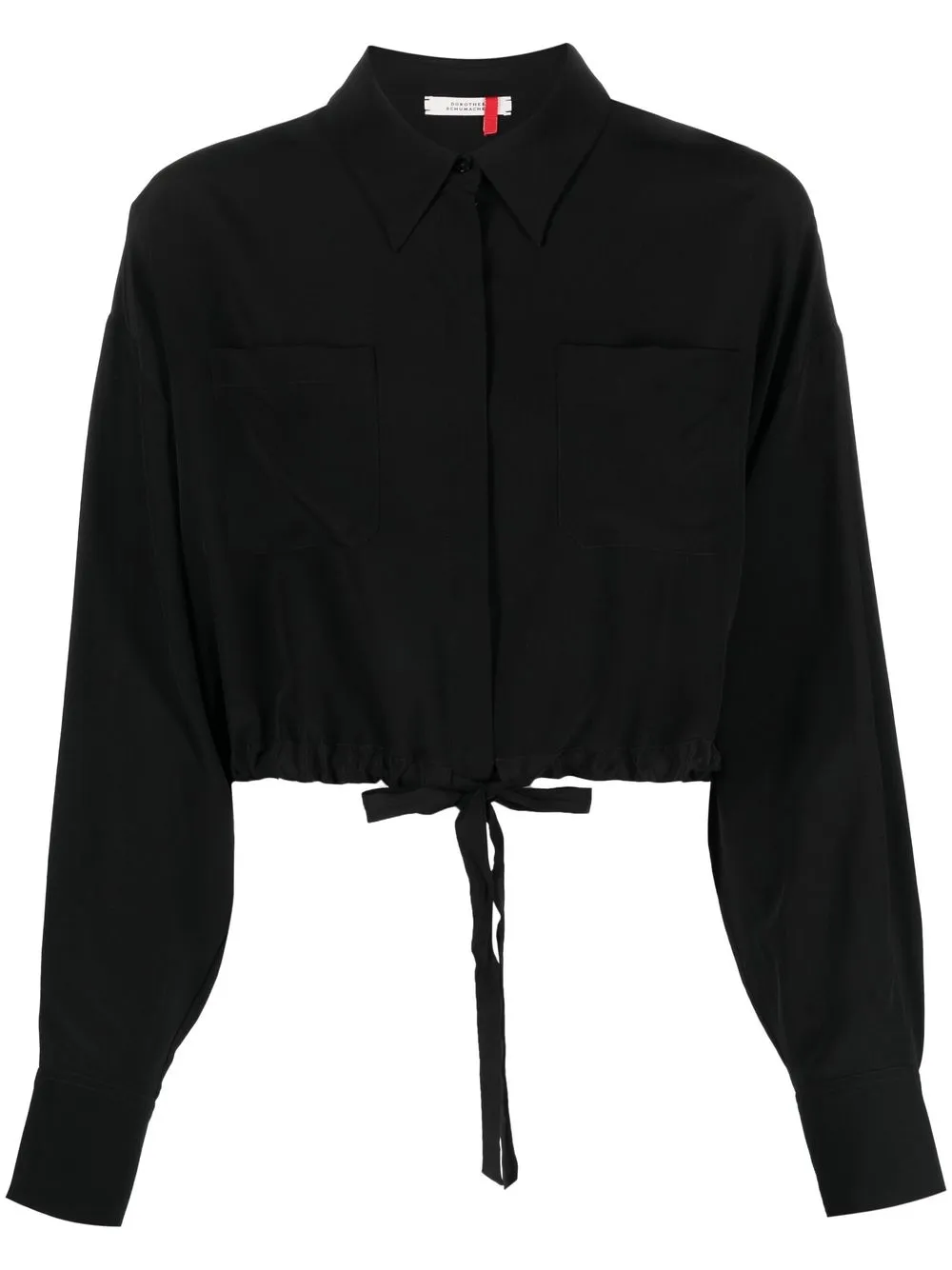 

Dorothee Schumacher cropped silk blouse - Negro