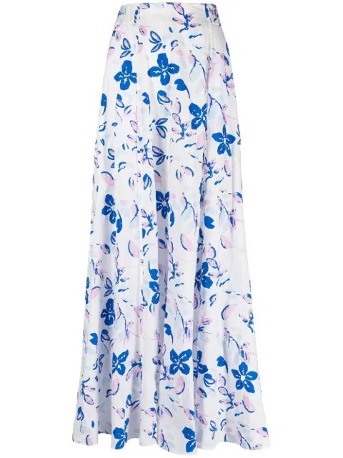 Dorothee Schumacher floral-print seersucker maxi skirt