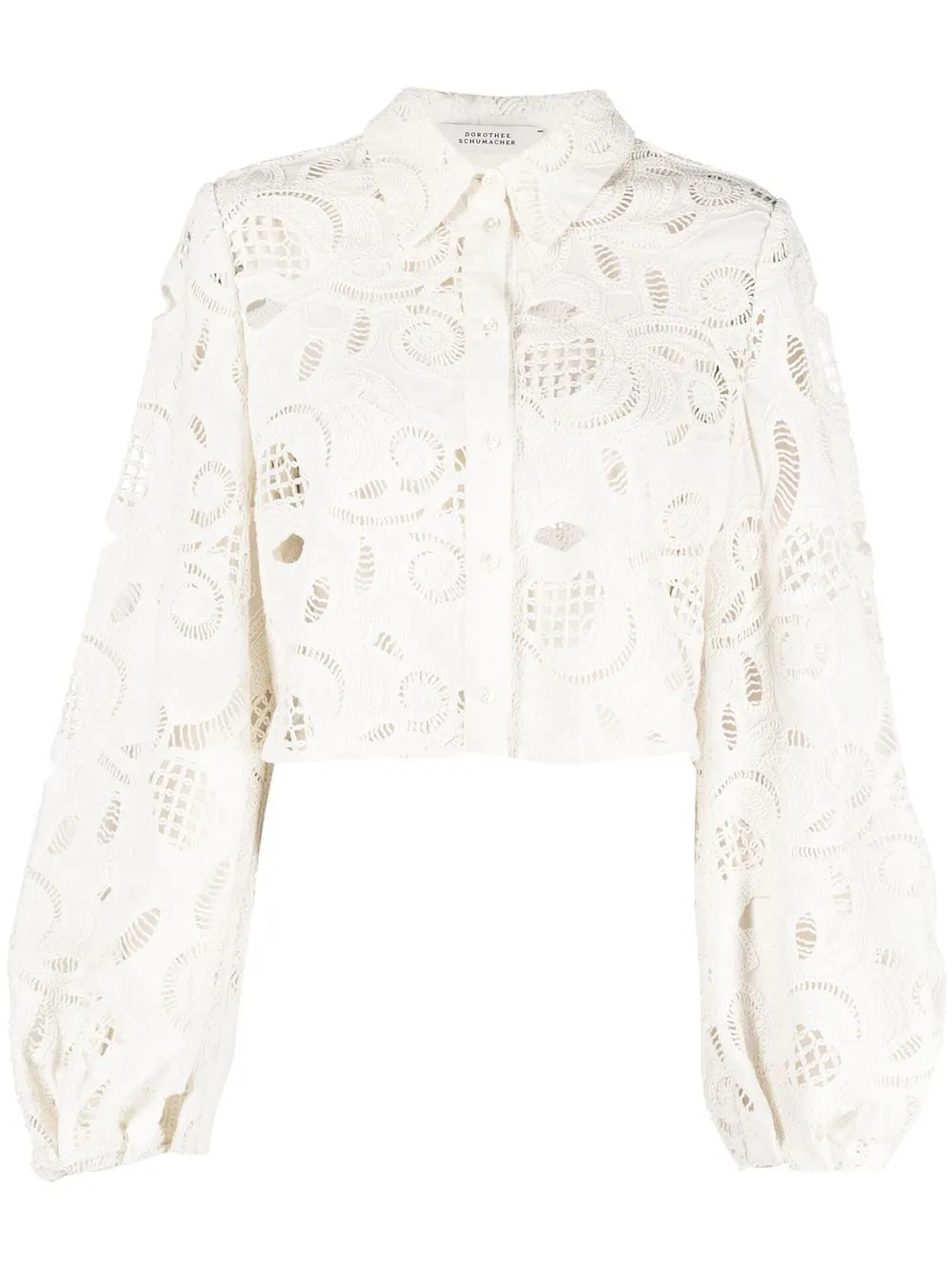 

Dorothee Schumacher blusa corta manga larga - Blanco