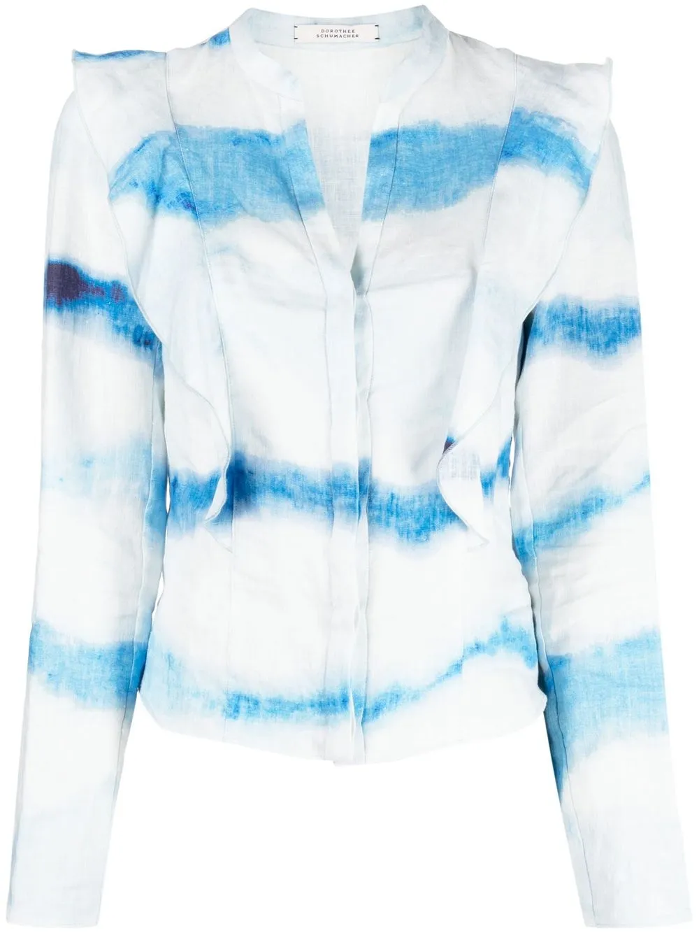 

Dorothee Schumacher ruffle-detail long-sleeve blouse - Blue