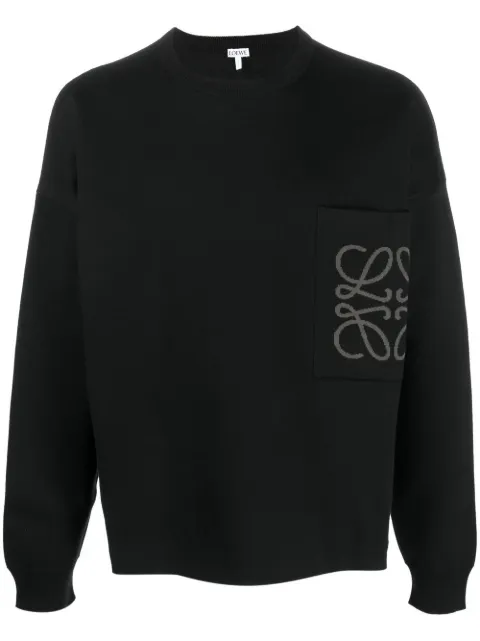 LOEWE intarsia-logo crew-neck jumper 